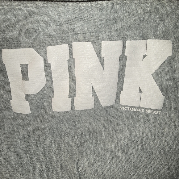 PINK MLB SD Padre Baseball Victoria's Secret Womans Heather Gray Pullover - Picture 4 of 9